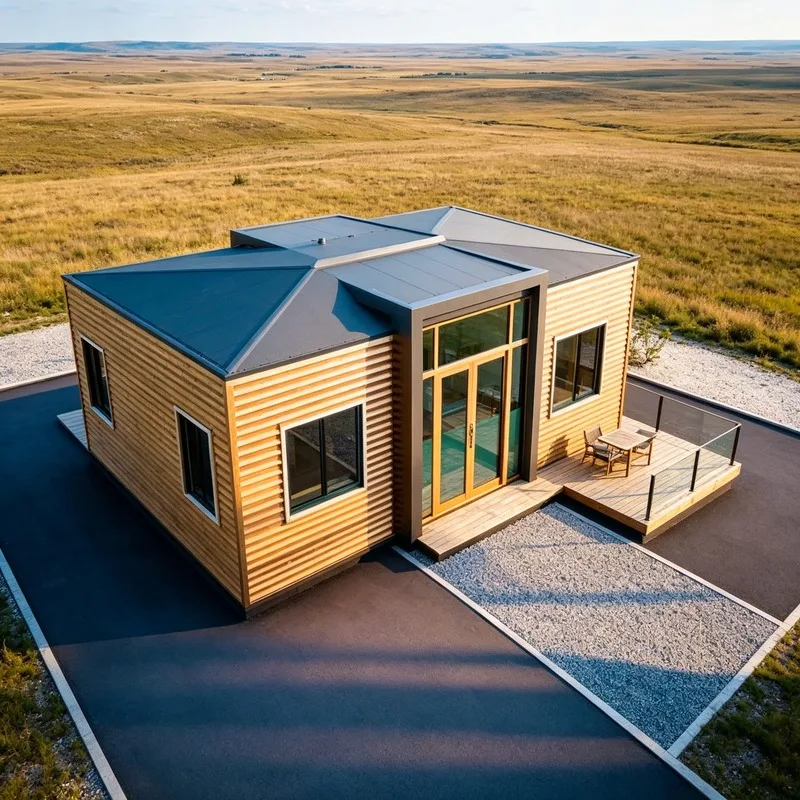 Integrated Balcony Foldable Mobile House External Extended Balcony Leisure Space Modern Design Prefab Container Home Relaxation