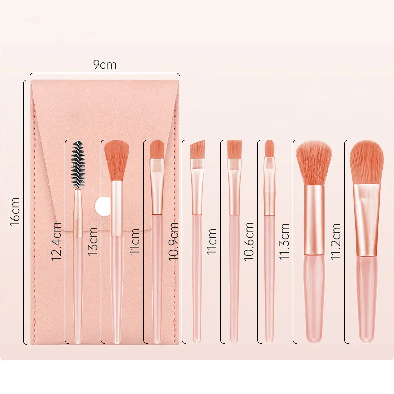 8 Pcs Makeup Brushes Set Eye Shadow Foundation Women Cosmetic Brush Eyeshadow Blush Beauty Make Up Tools Bag