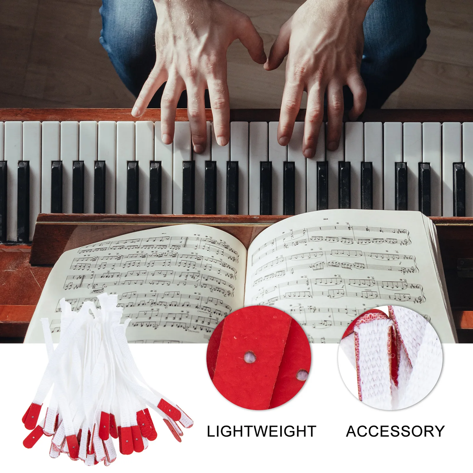 

50 Pcs Component Piano Tuning Tool Professional Fabric Covers Parts Replacement