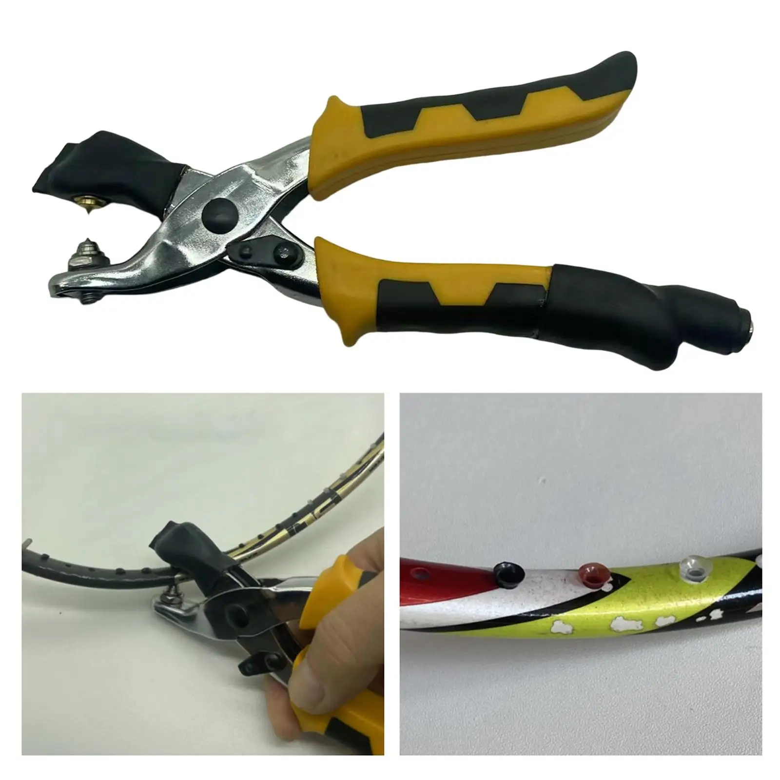 Aluminum Alloy Stringing Pliers Grommet Crimp Tool Professional Repair for Badminton Squash Tennis Rackets