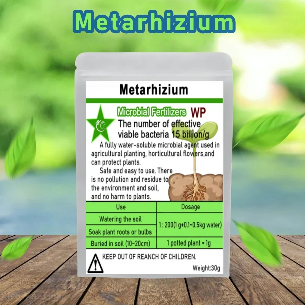 30g Metarhizium Eco-Safe Microbial Water-soluble Fertilizer Protect Plants Natural Biofertilizer for Sustainable Agriculture