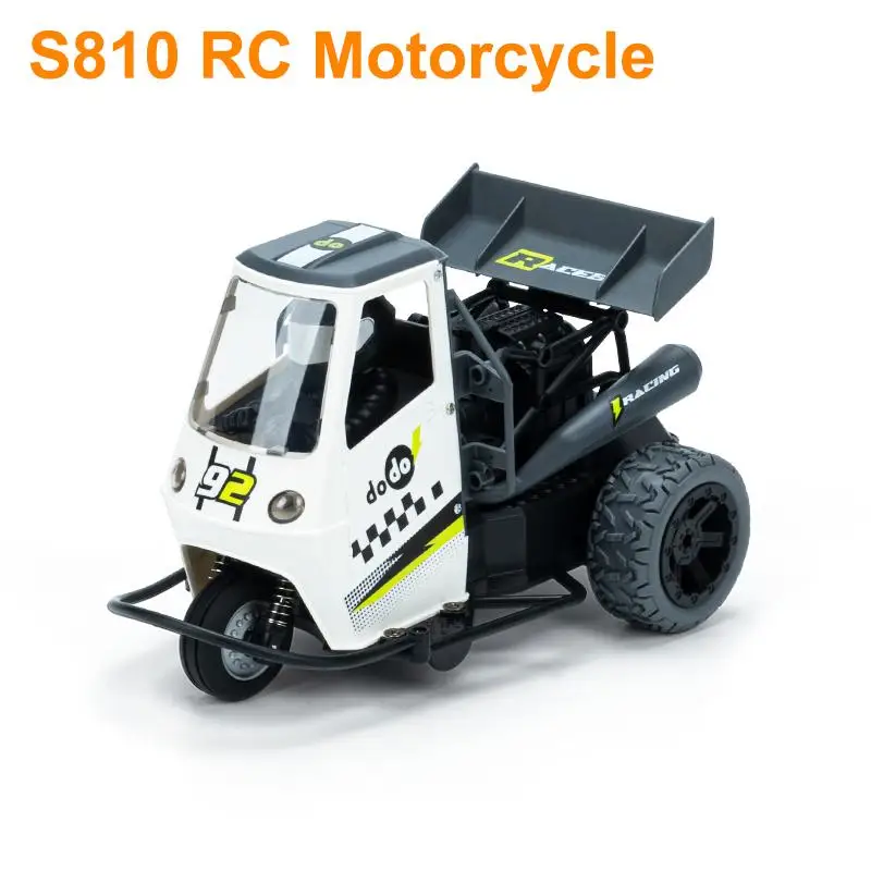 

S810 RC Motorcycle With Light Spray 2.4G Remote Control Cars Electric High Speed Three Wheels Emulation Motorcycles