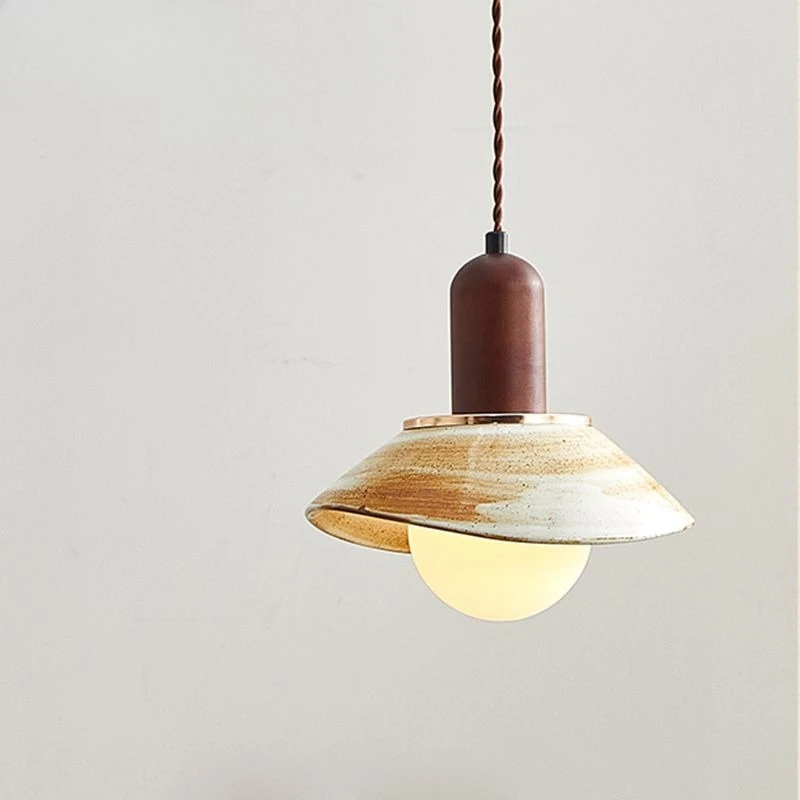 

Wabi Sabi Style Handmade Artistic Ceramic Mini Pendant Light for Restaurant Bedroom Room Bar Corridor Decor Ceiling Light LED