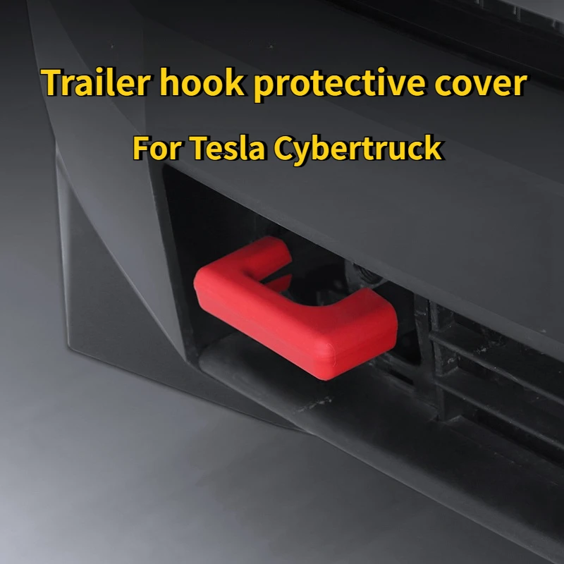 

Для Tesla Cybertruck 2024 2025 передний бампер, крюк для прицепа, силиконовый защитный чехол, водонепроницаемый комплект фаркопа, украшение автомобиля, оболочка