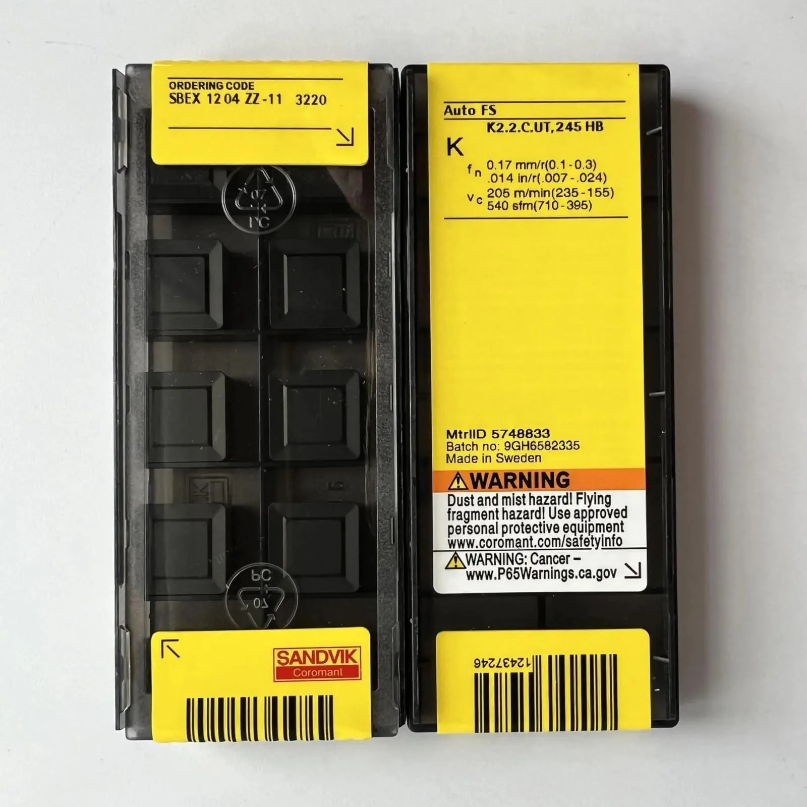 

Original SANDVIK / SBEX1204ZZ-11 3220 / Hard alloy CNC Blade 10 Pcs