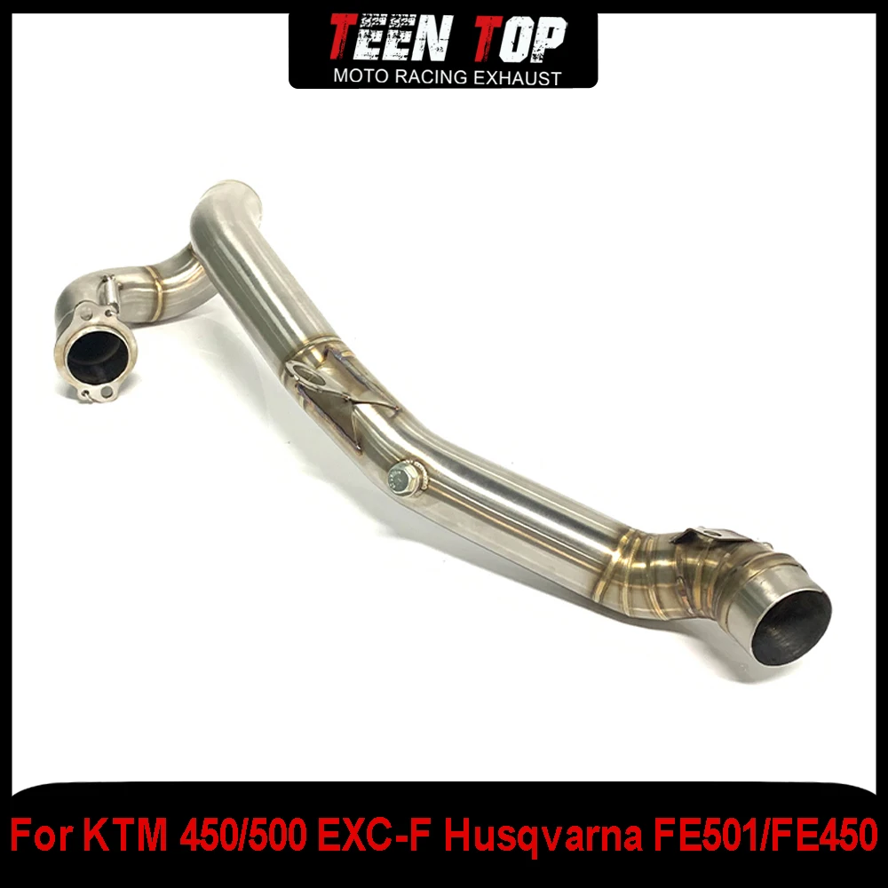 50mm Motorcycle Escape Exhaust Elbow For KTM450 EXC-F 500 EXC-F Offroad Bike Exhaust Header For Husqvarna FE501 FE450 2017-2019