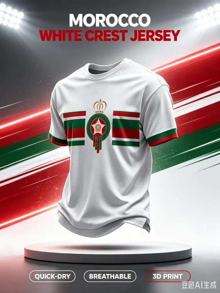 2027 Moroccan National Style Fan Customized Casual Sports Fast Drying Breathable 3D Printed Tee For Family And Children's Wear