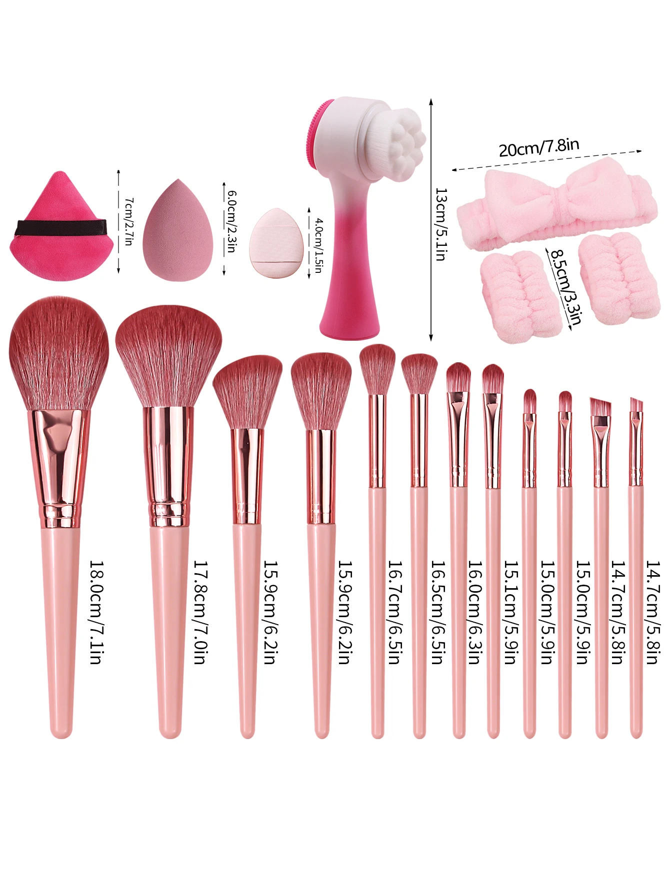 25 ชิ้นชุดเครื่องมือแต่งหน้า 21 ชิ้นรองพื้นคอนซีลเลอร์อายแชโดว์แปรงแต่งหน้าเครื่องสําอางแต่งหน้าฟองน้ํา + 4 ชิ้นชุดทําความสะอาดผิวหน้า