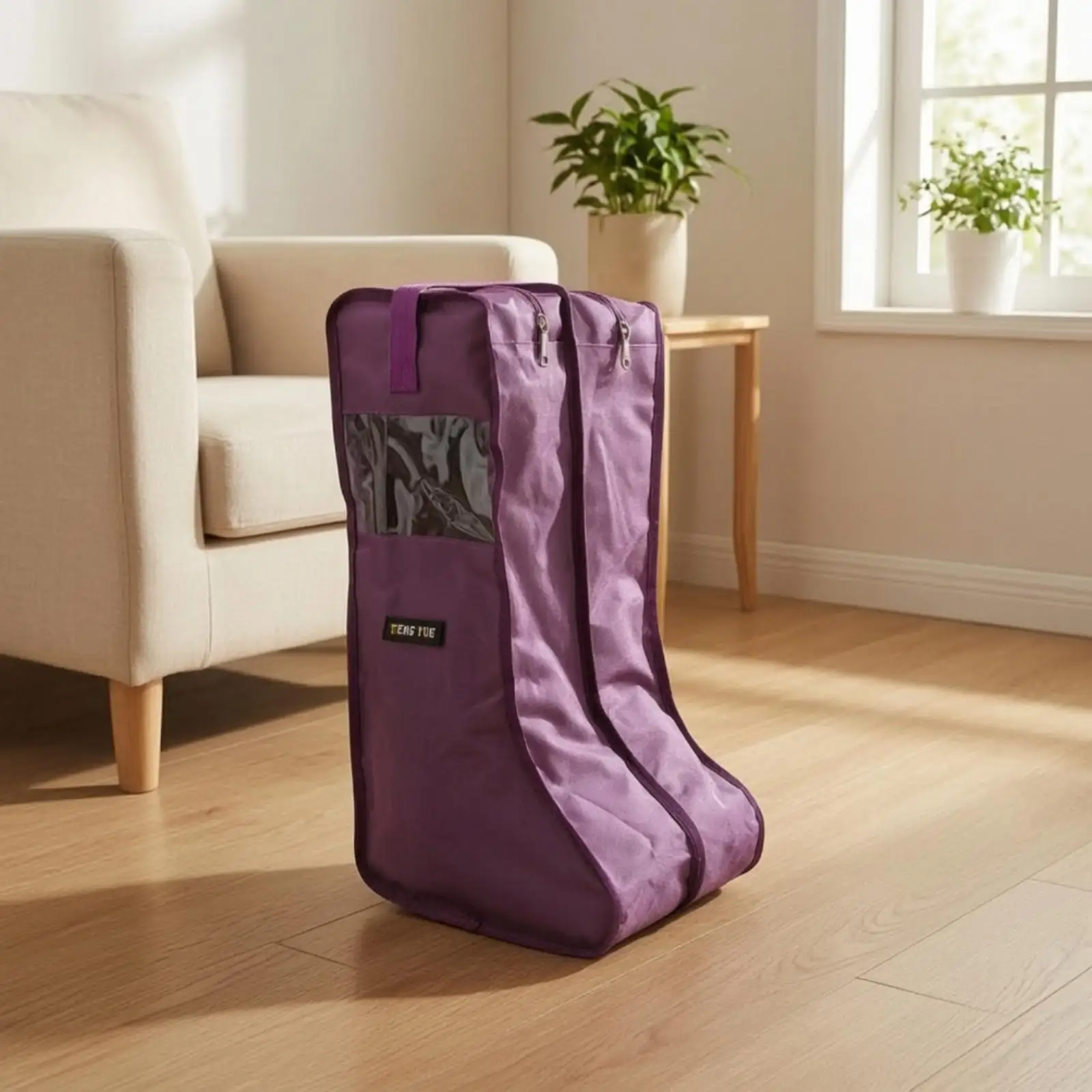 Tall Boot Bag Moisture-Resistant Boot Bag with Transparent Window Dustproof Upright for Travelers, Closet Organization