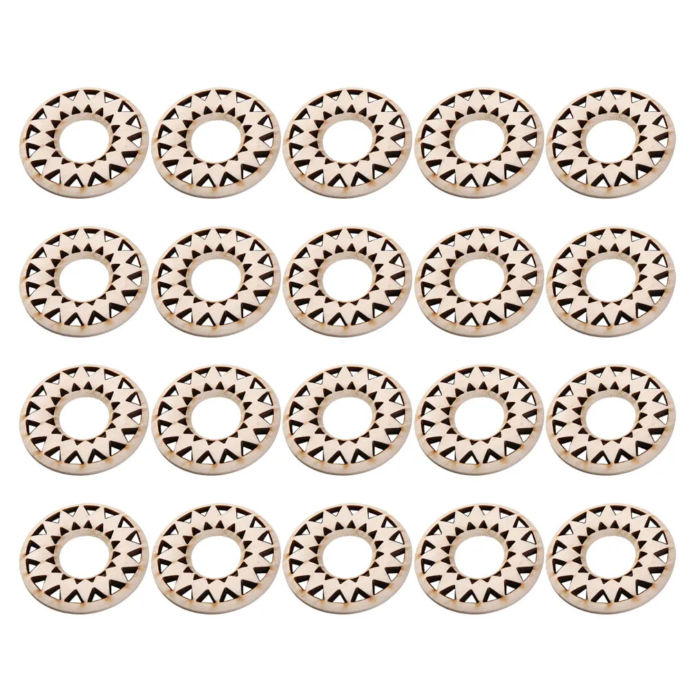 20 stuks oorbellen accessoires 35 mm houten uitsparingen ronde zonnebloemvorm knutselbenodigdheden diy houten chips veilig voor tieners