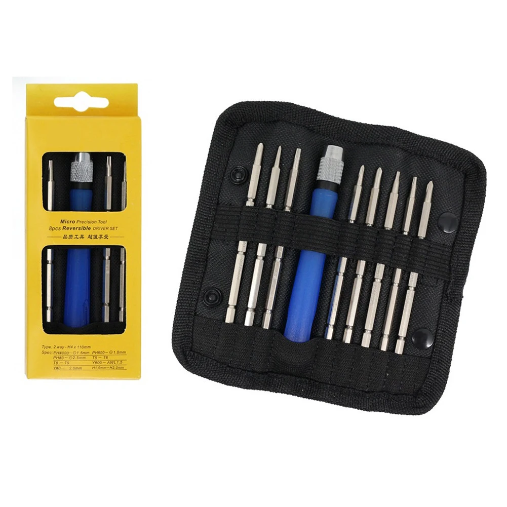 

High Precision PC Phone Hex Bits Set High Precision Silver In Screwdriver Set Storage Bag Laptop DIY Enthusiast