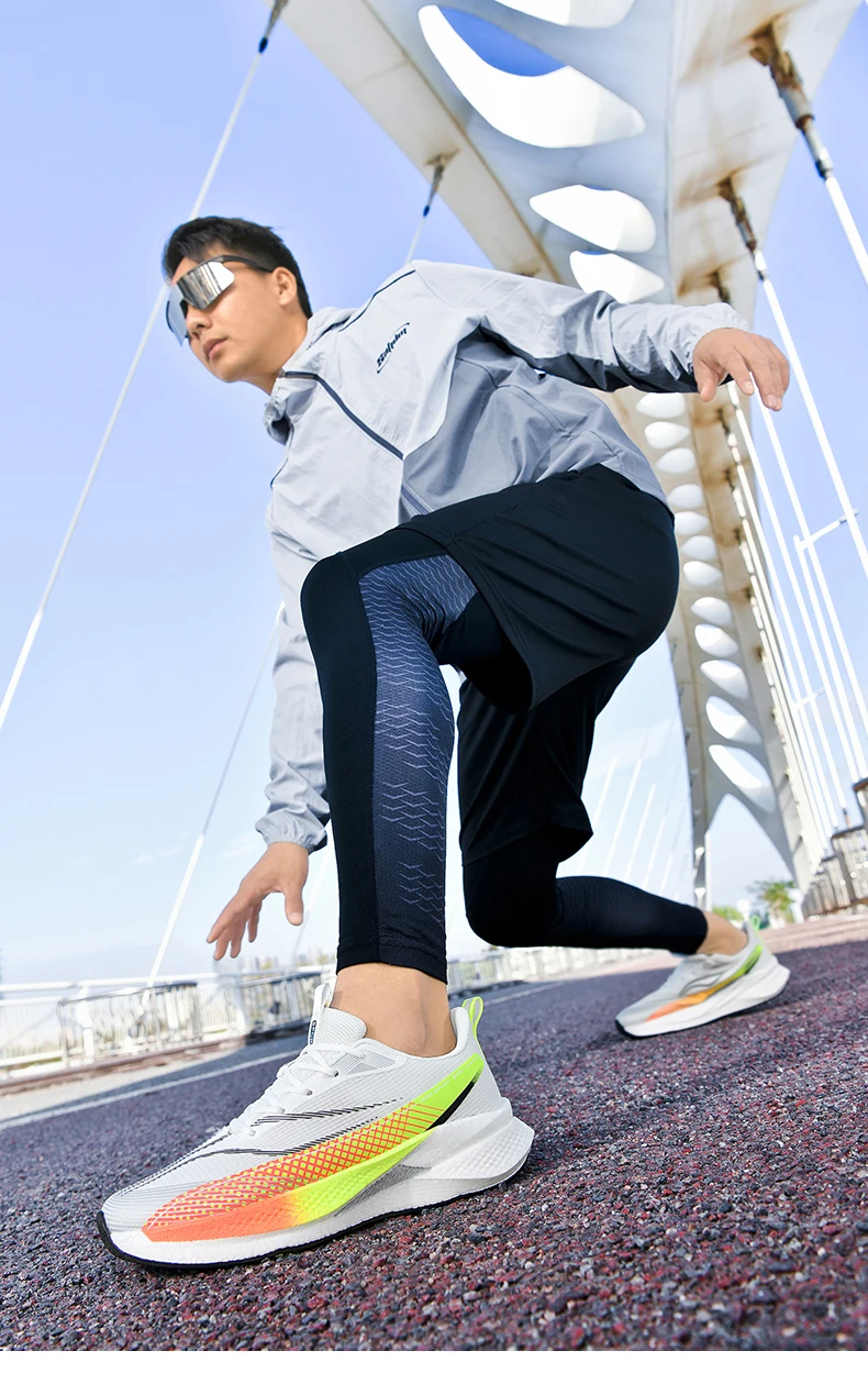 Weiße Marathon-Laufschuhe für Herren, spezielle Sportschuhe, atmungsaktive Turnschuhe, gepolsterte Turnschuhe für Rennen, Joggen, Outdoor, Tennis, Sportschuhe – Detail 17