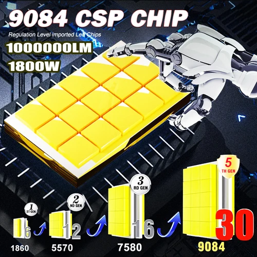 Imagen 2 del producto ZTZPIE 6500K H7 H4 luces Led bombilla alta CSP 9084 para coche H11 9005 HB3 9006 HB4 H1 Led Canbus faro antiniebla 3800W 5000000LM