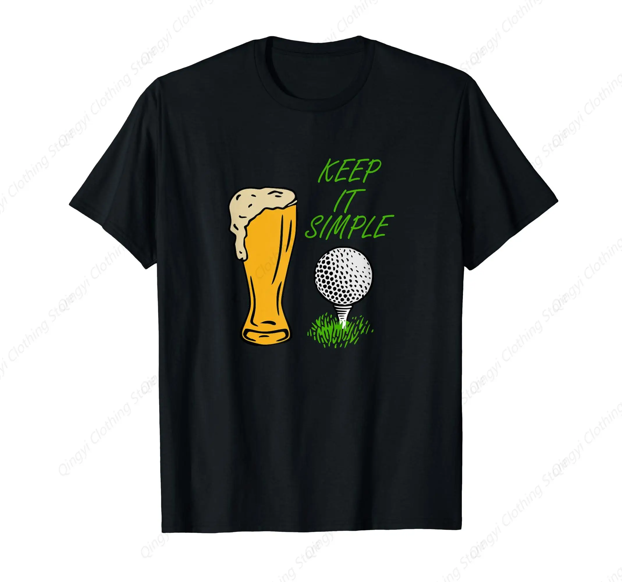 

Golf Life With Glass of Beer Keep It Simple T-Shirt