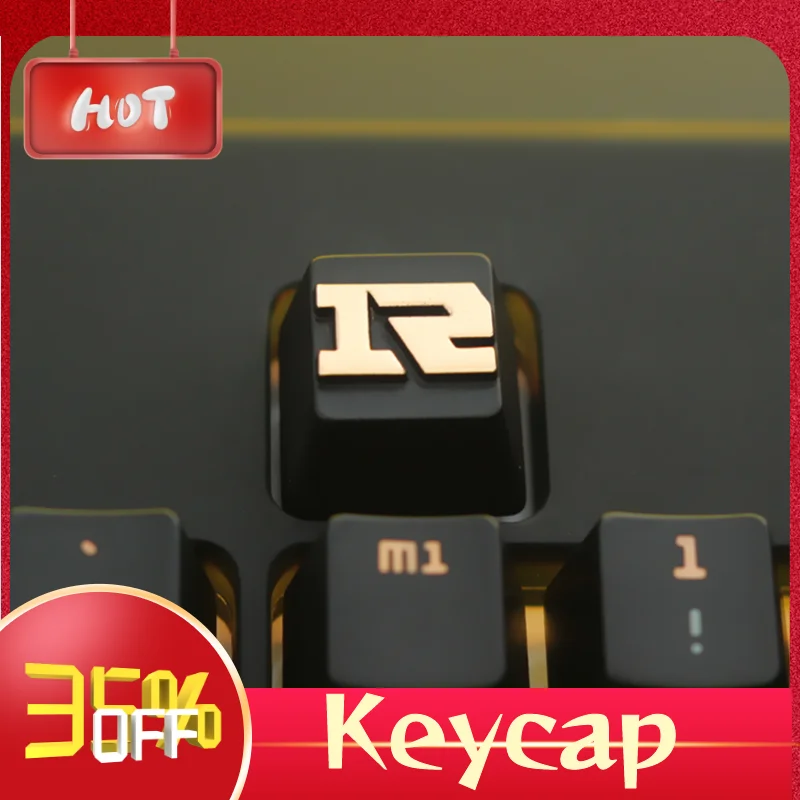 Keystone Keycaps 1 PCS Game RNG esports Team Keycap Zinc Aluminum Alloy Christmas Birthday Gift for Cherry MX axis R4 Height