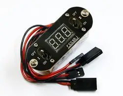 Rccskj Heavy Current Dual Charging 20A Large Current Dual Switch Harness W/ LED Voltage Display for gasoline, methanol Airplane