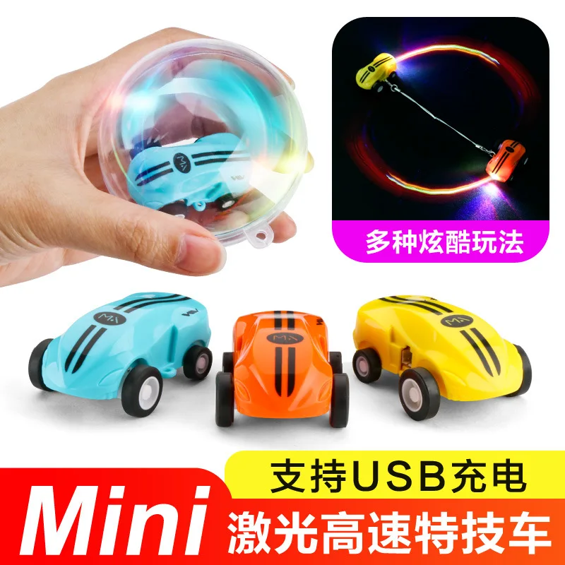 Mini Laser High Speed Stunt Car 360 Degree Rotation Light Effect Desktop Drift Pocket Size Racing Car Model Cool Gliding Mini