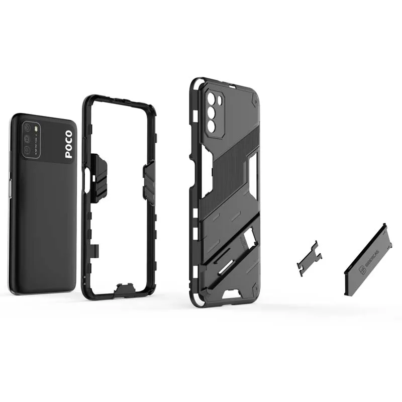 Shockproof Case for Xiaomi Poco M3 M4 Pro M5S M6 Pro 4G 5G Armor Phone Cover For POCO M6 Pro M6pro Bumper Holder Back Coque Case