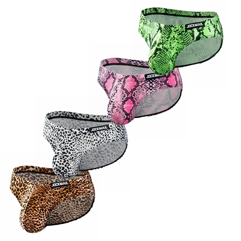 

4PCS/lot Leopard Sexy Briefs Men Bikini Underwear Slip Hombre Calzoncillos Hombre Kinckers Men Briefs Pouch Cuecas Underpants