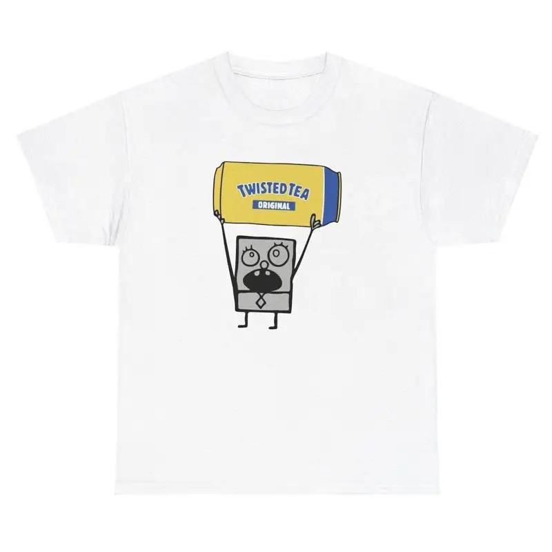 

Футболка Doodlebob Twisted Tea, забавная футболка с юмором на день спирта Gen Z Meme