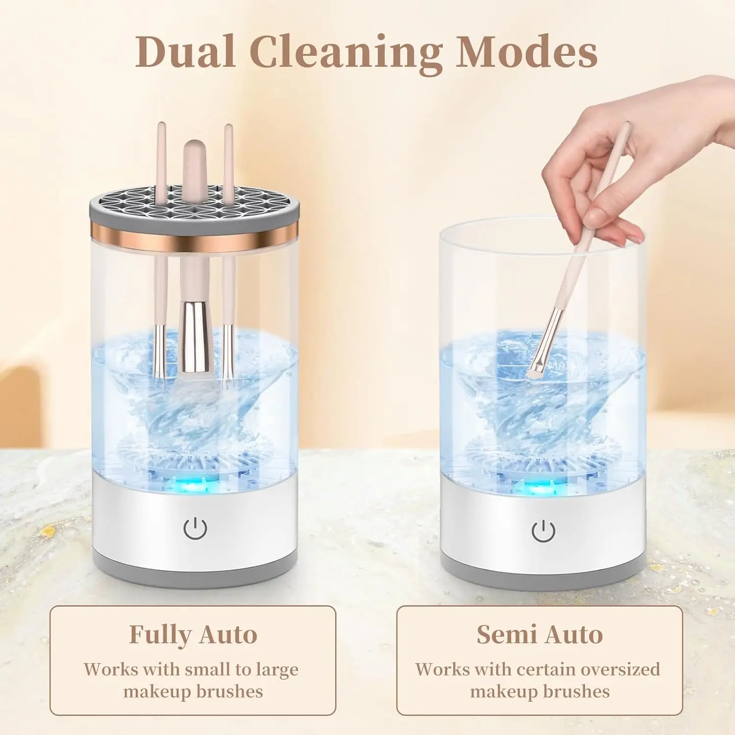 Electric Makeup Brush Cleaner, Quick Efficient Machine for Deep Cleaning All Types of Brushes,for Makeup Lovers & Professionals