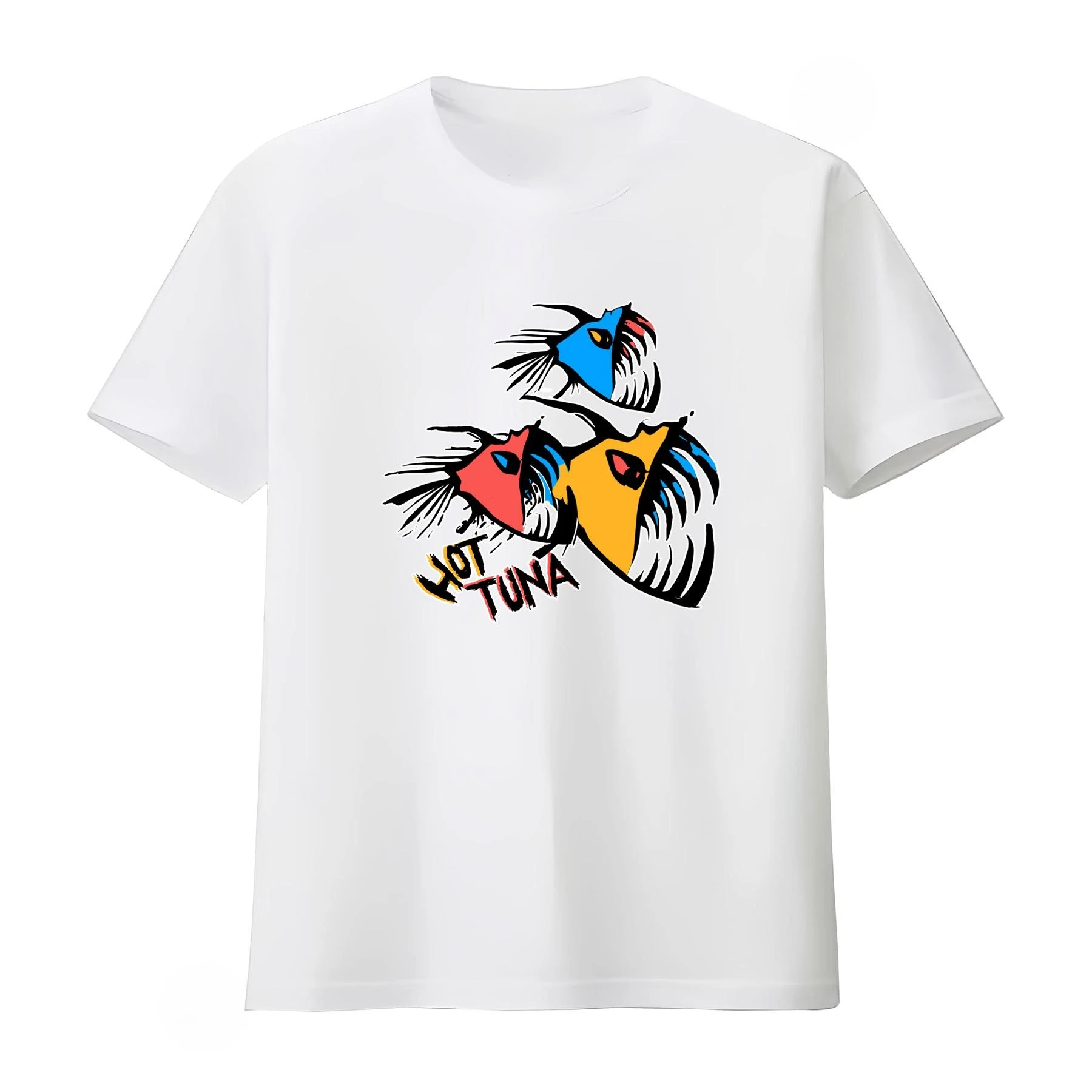 Vintage 90s Hot Tuna T Shirt Retro Australia Surf Design Colorful Fish Print Men's Clothing Women's Graphic 2026 Summer T Shirt