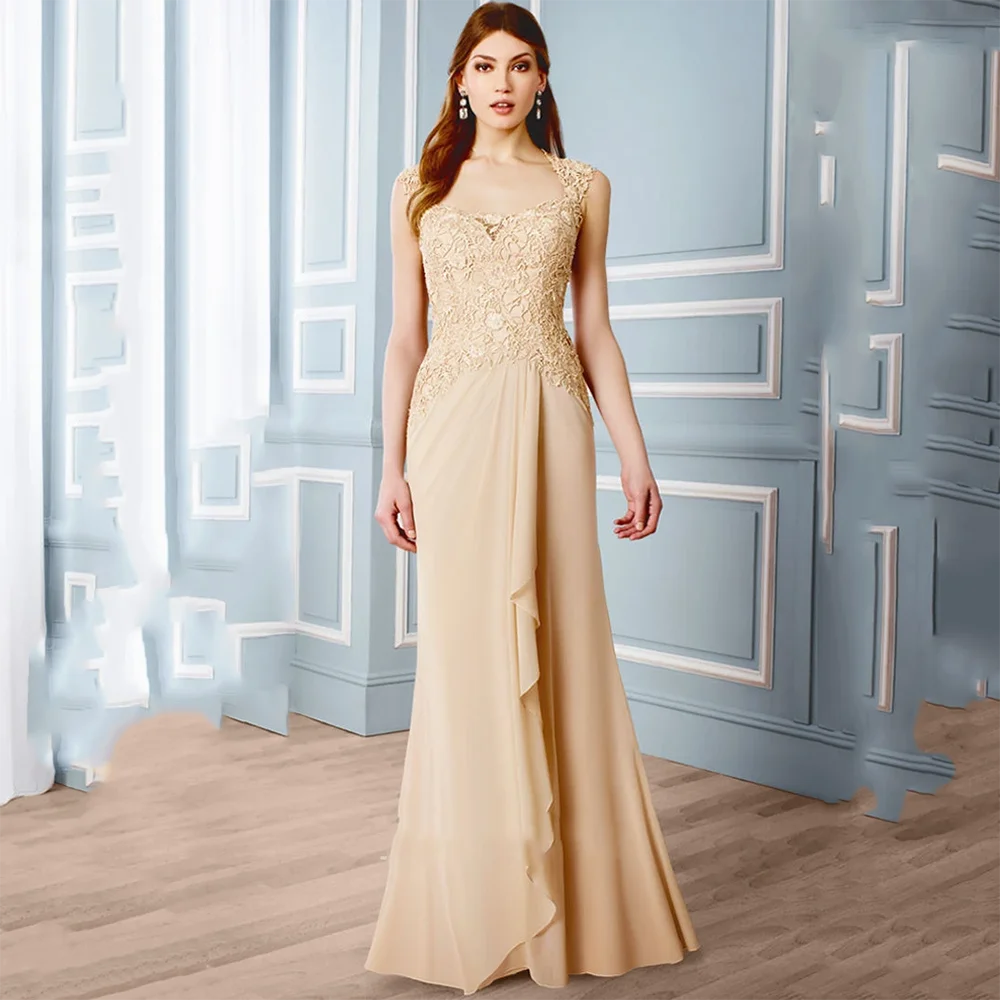 

Модные длинные платья для матери невесты без рукавов с вырезом халтер, индивидуальный пошив, шифон, плиссировка, А-силуэт, длина в пол, новинка 2026 года