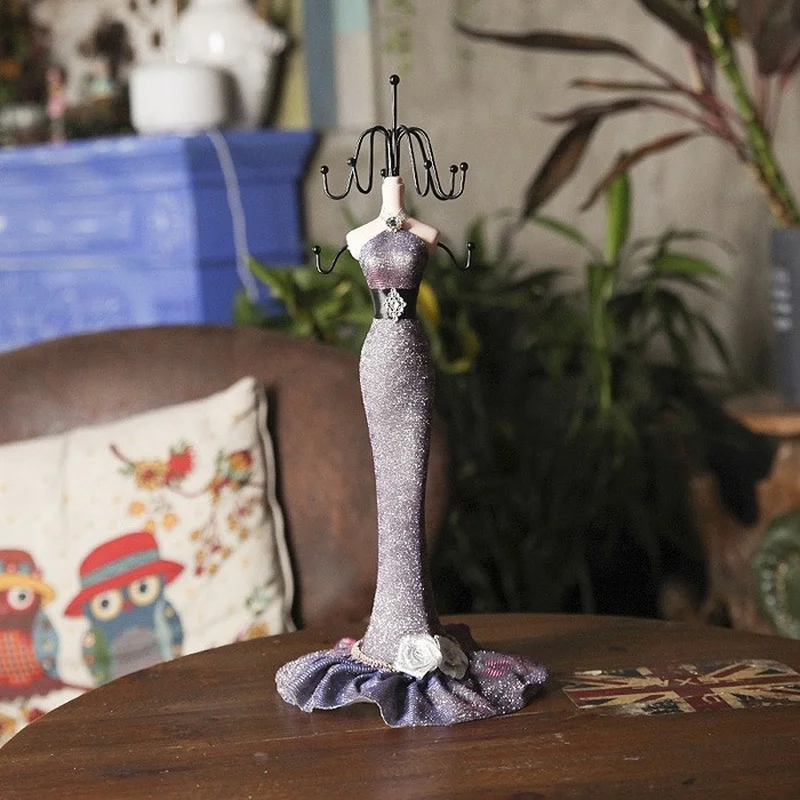 metal dress jewelry holder Amazon.com: WE Mannequin Elegant Dress Jewelry Earring Necklace Stand Display Holder Tree Organizer Blue : Clothing, Shoes & Jewelry