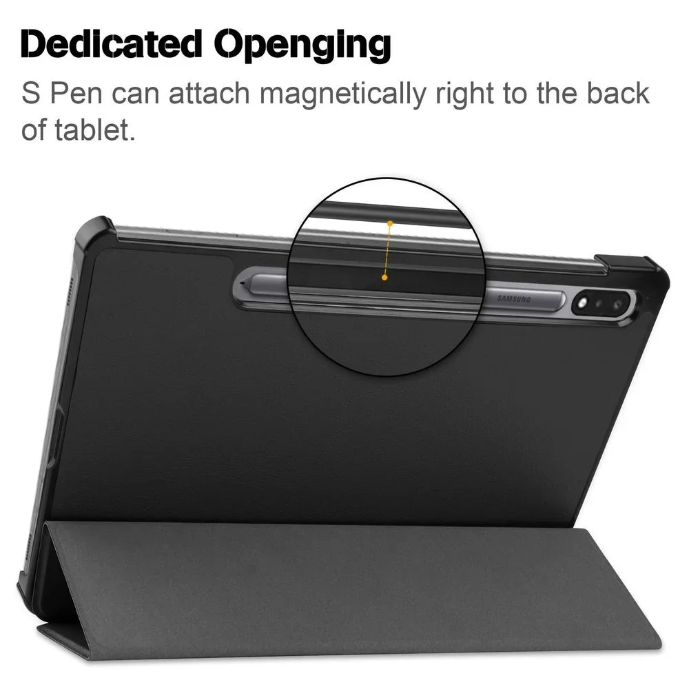 For Samsung Galaxy Tab S9 S8 S7 Plus S7 FE SM-T970 12.4 inch Magnetic Trifold Stand Cover Funda for galaxy Tab S6 Lite 10.4 Case