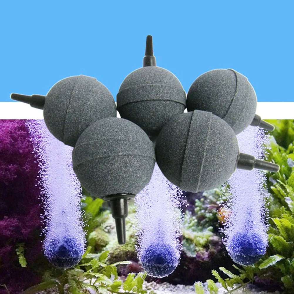 5 Pcs 2/2.5/3/4/5cm Aquarium Round Shape Air Bubble Stone Aeration Aerator Fish Tank Pump Hydroponic Oxygen Plate Accessories