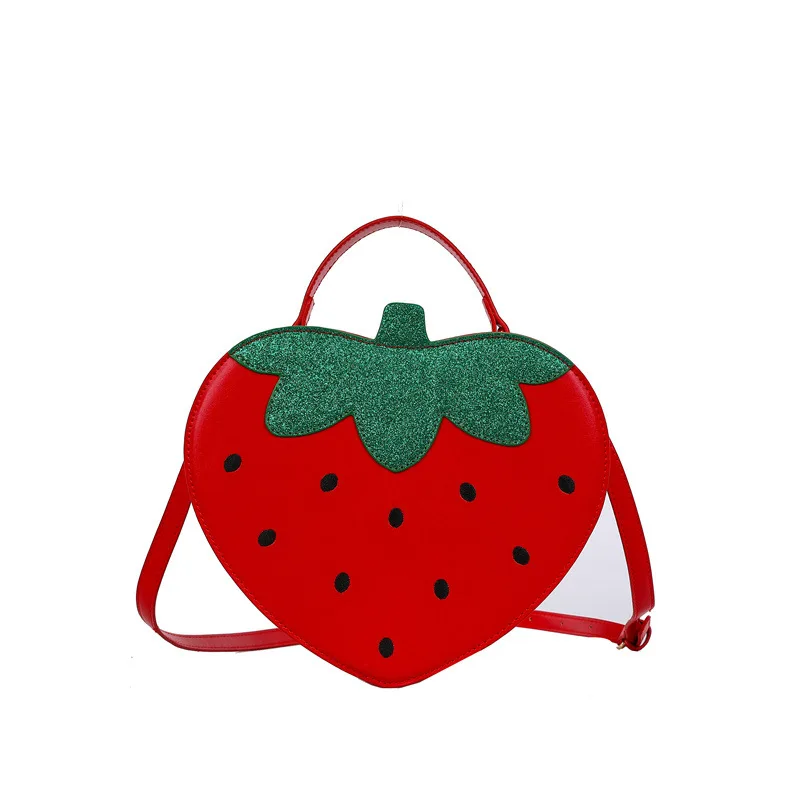 Cute Strawberry Bag For Women Funny Fruit Shape Handbag Women\'s Small Shoulder Bag Crossbody Bag