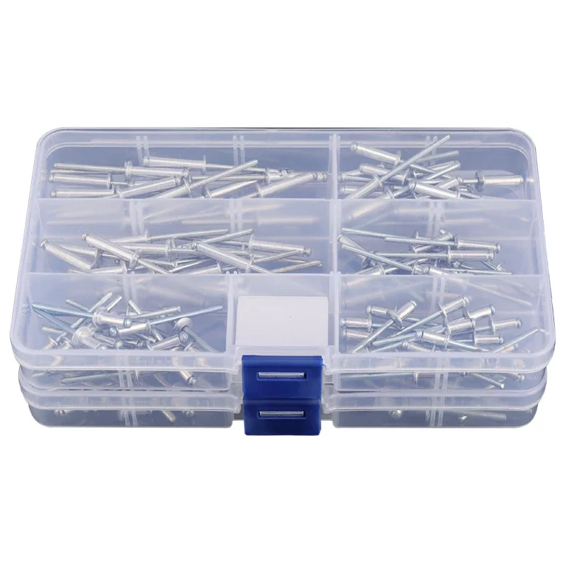 Aluminum Pull Nails Round Head Countersunk Head Pulling Rivets Large Head Pull Nails Black DIY Decoration Box Set M2.4M3M3.2M4M5