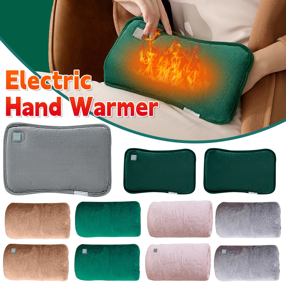 Electric Hot Bag Electric Hot Water Bag  Hot Water Bottles Hand Warmer Winter Soft Plush Charging Rechargeable Warm Hand Pocket