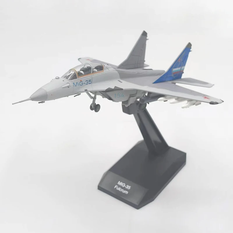 

Diecast 1/100 Scale MIG35 Fighter Model Russian Alloy Aircraft Airplane Model For Collection Display Toy Gifts Souvenirs