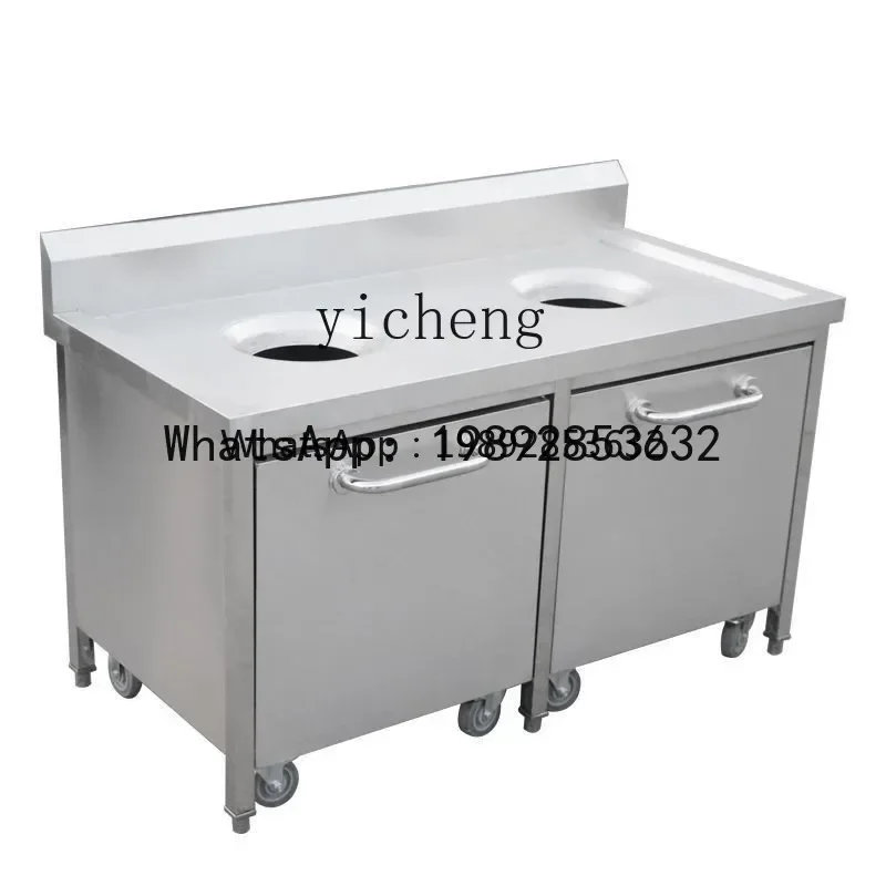 A1 stainless steel scrap collection car, kitchen collection and recycling plates, garbage tableware collection car