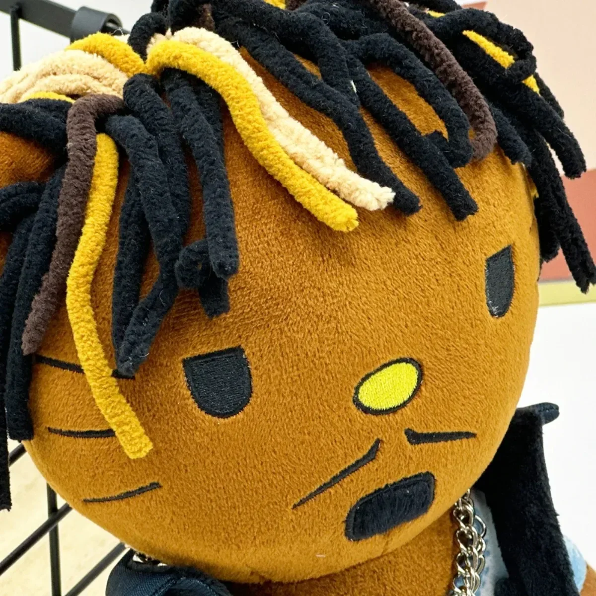 1Pcs Rapper Kitty Juice WRLD Plush Doll Braided Head Vest Boy Figure Stuffed Toys Cute Boys Girls for Christmas Gift 25cm