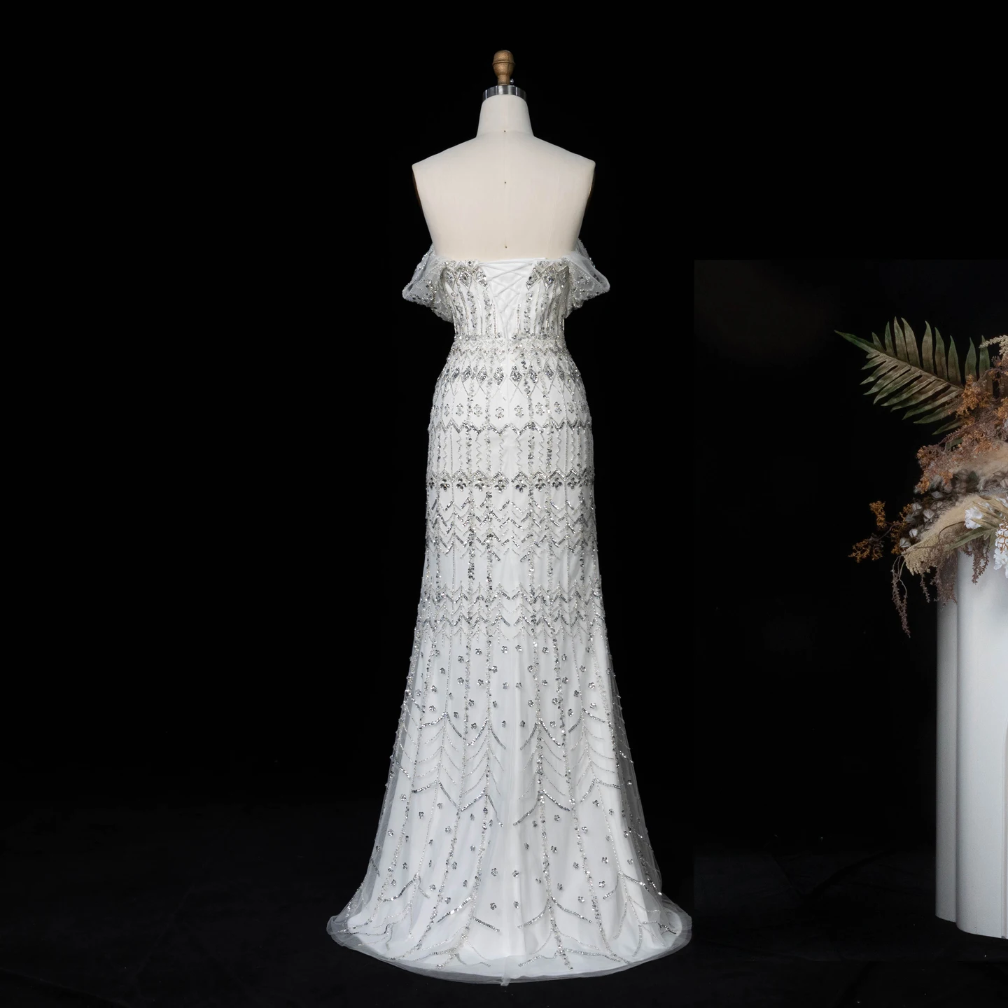 Sharon Said Luxuriöses Dubai Grünes Meerjungfrauenkleid Arabisches Abendkleid Fliederfarbene Flügelärmel 2026 Damen Hochzeitsfeierkleider SS291 Maßanfertigung – Detail 10
