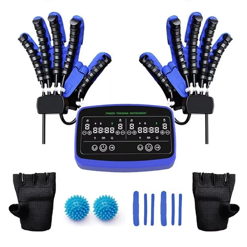 

Two Hand Rehabilitation Therapy Equipment Stroke Electric Finger Therapy Machine Double Hand Rehabilitation Robot Gloves