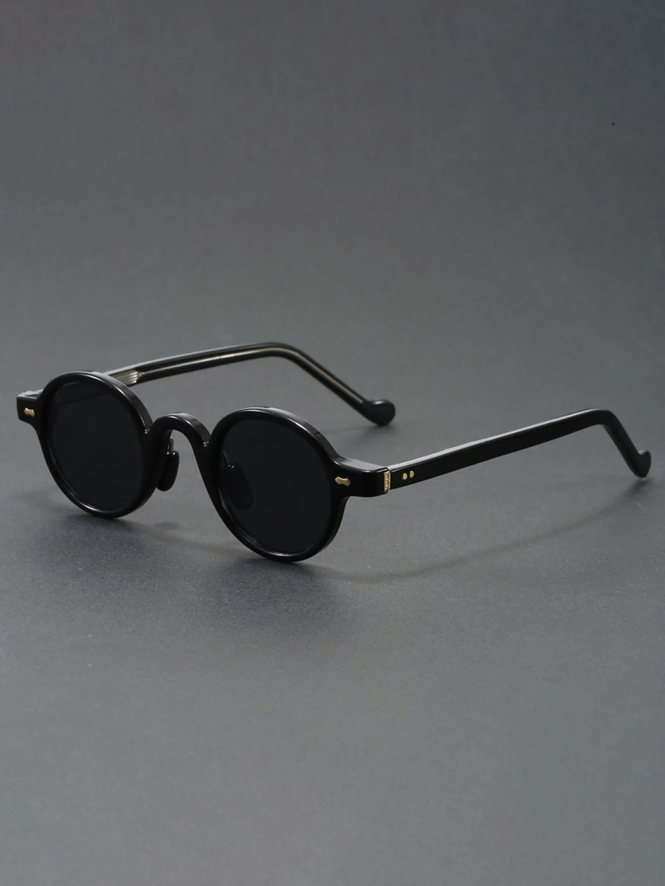 Orange Retro kleine runde Sonnenbrille für Damen und Herren, klassische Luxusmarke, Designer, beliebte Steampunk-Ton-Hip-Hop-Sonnenbrille UV400 – Detail 14