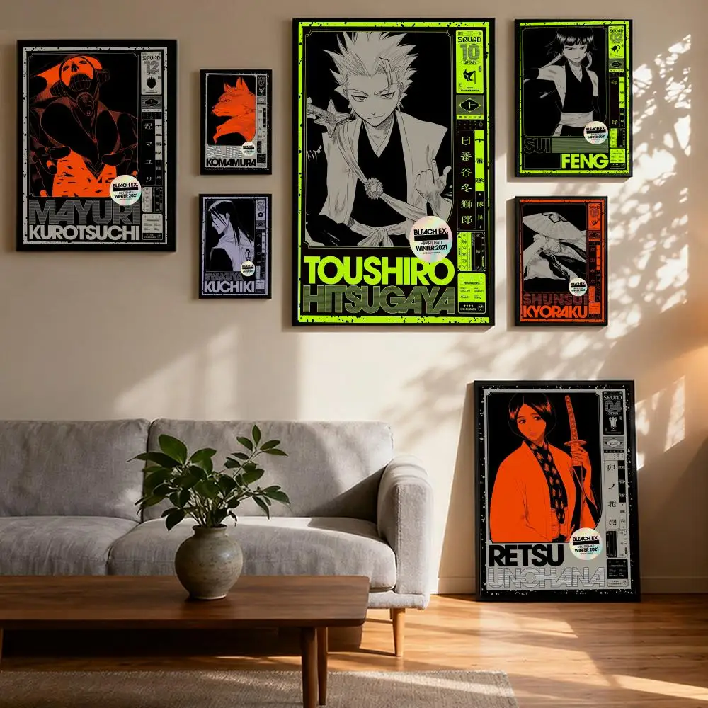 

Kurosaki B-Bleachs anime Poster Prints Canvas Painting Wall Art Picture Living Room Home Decor Tracklist Music Album Cover