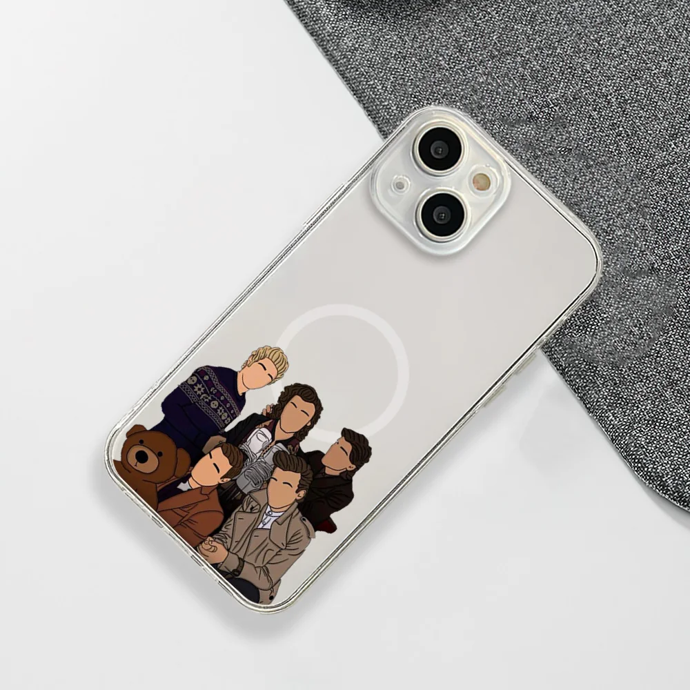 Band O-One D-Directions Phone Case For IPhone 15 14 13 12 11 Transparent Magnetic Suction Cover