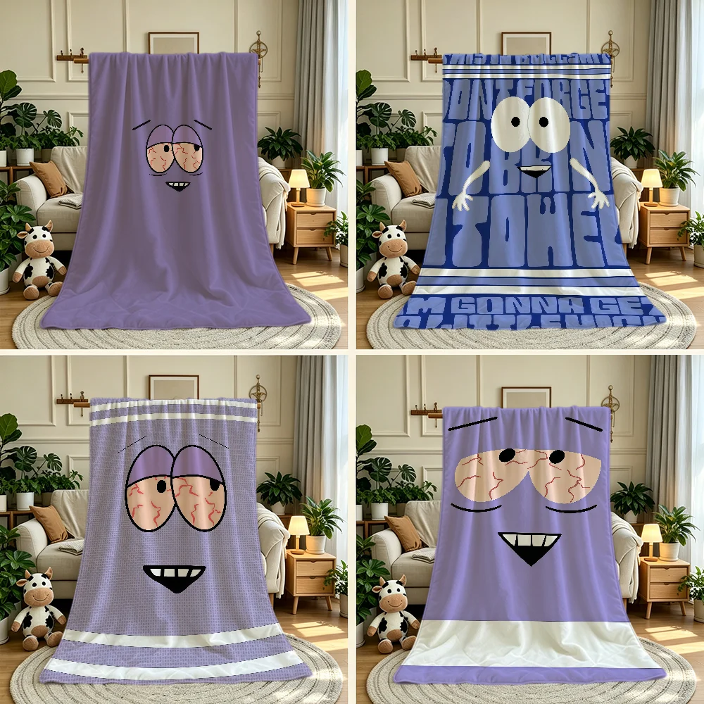 Cartoon S-South Towelie Blanket Throw Super Cosy Plush P-park Living Room Sofa Couch Childish Birthday Gifts