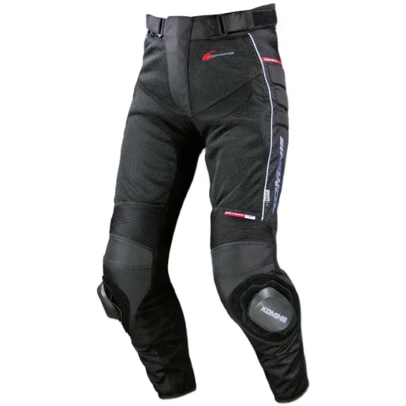 KOMINE Pk-708 pantalones de motocicleta pantalones de motociclismo pantalones anticaída tela de malla de motocicleta protección locomotora rodilleras