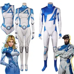 Rivals Fantastic Fourth Susan Storm Cosplay Women Men Jumpsuit Costume Invisible Lady Fantastic Disguise Halloween Carnival Suit