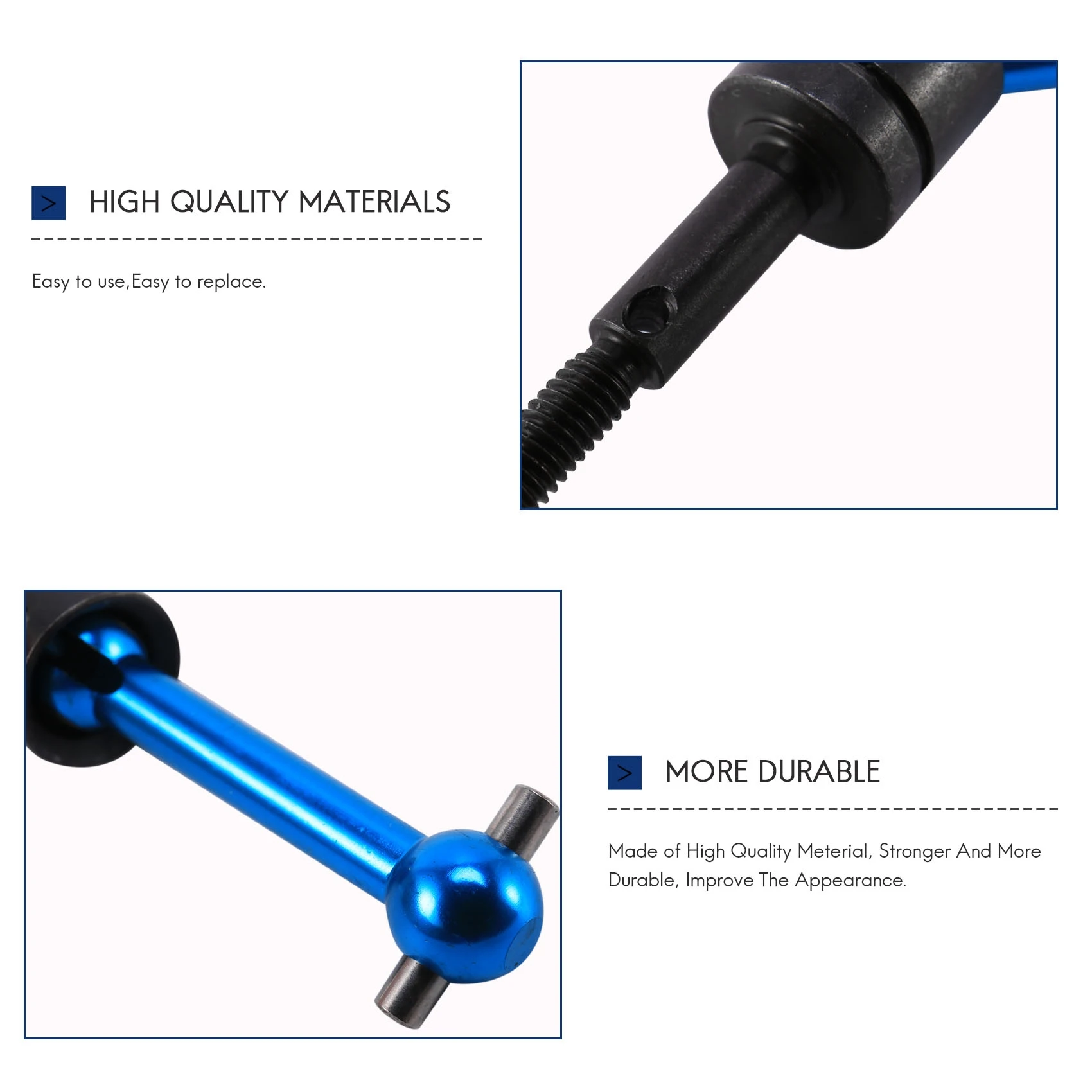 

ABXE-4 Pcs Metal Universal Drive Shaft CVD 53792 For Tamiya TT-01 TT01 TT-02 TT02 TA04 1/10 RC Car Upgrade Parts