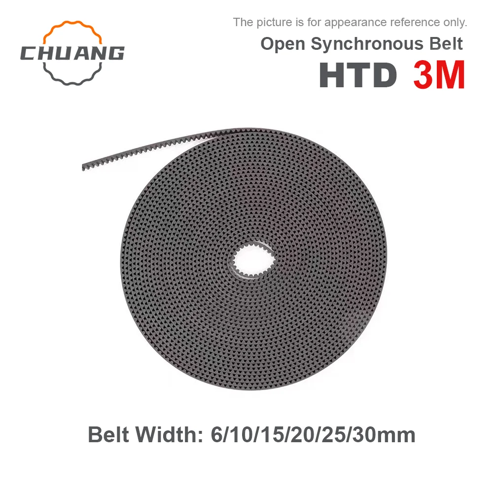 

HTD 3M Timing belt width 6/10/15/20/25/30mm Rubbe Closed Loop Synchronous pitch 3mm