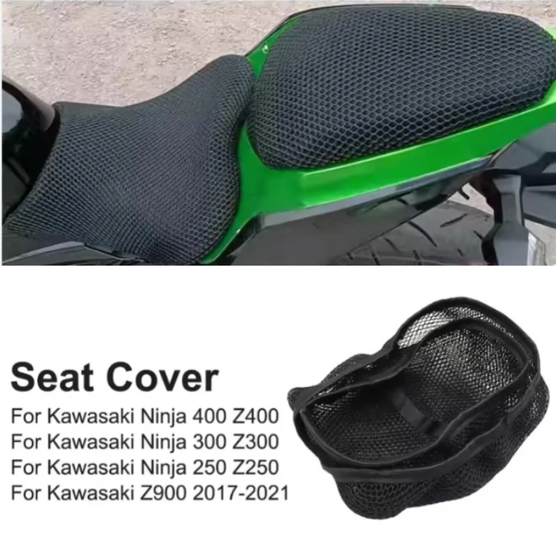 Motorcycle Seat Cover Non-Slip Breathable Heat Insulation Protection Cushion For Kawasaki Ninja 250 300 400 Z250 Z300 Z400 Z900
