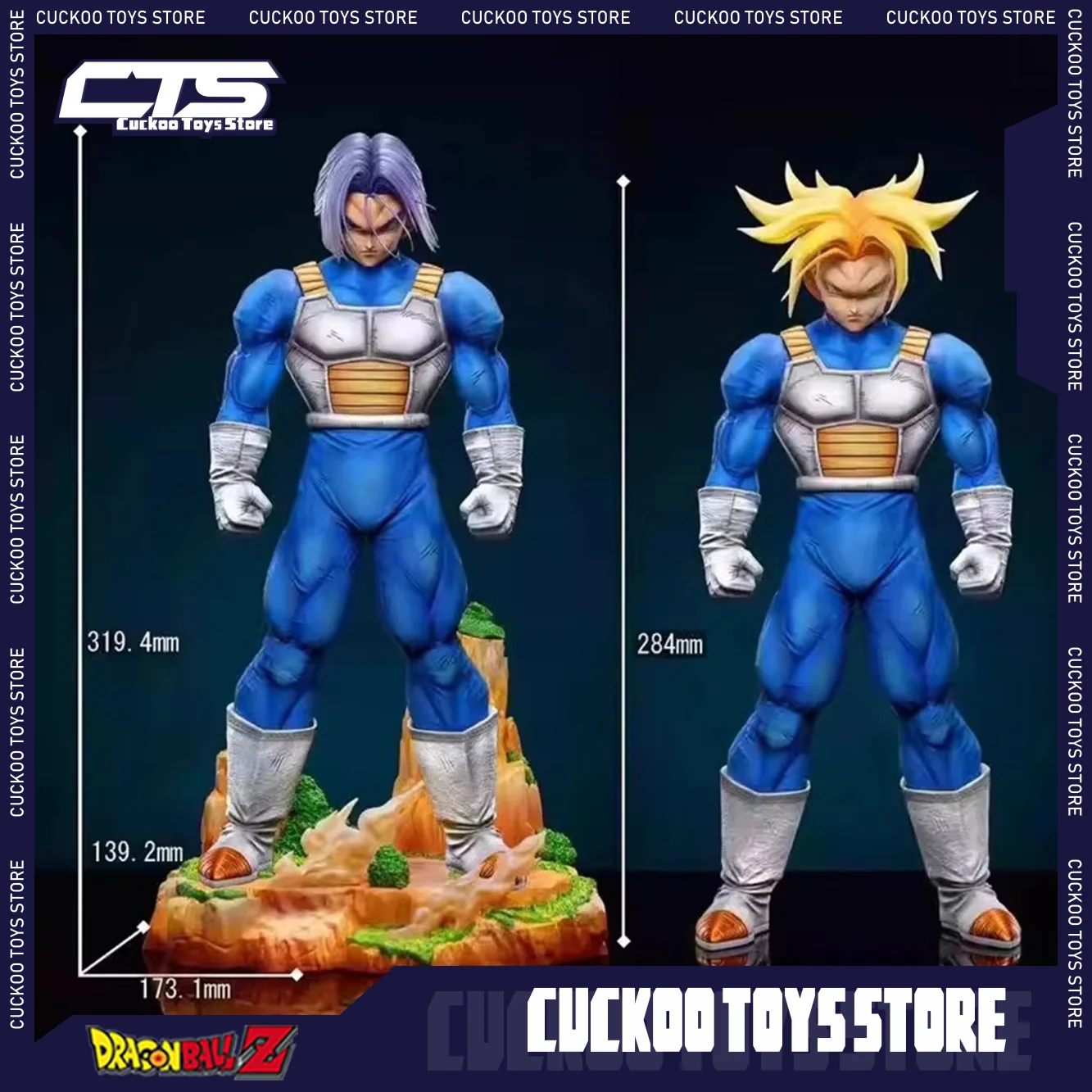 

32 см Dragon Ball Z Аниме Фигурка Gk Trunks Фигурки Combats Trunks 2 Heads Статуя Модель Коллекция Украшения Игрушки Рождественские Подарки