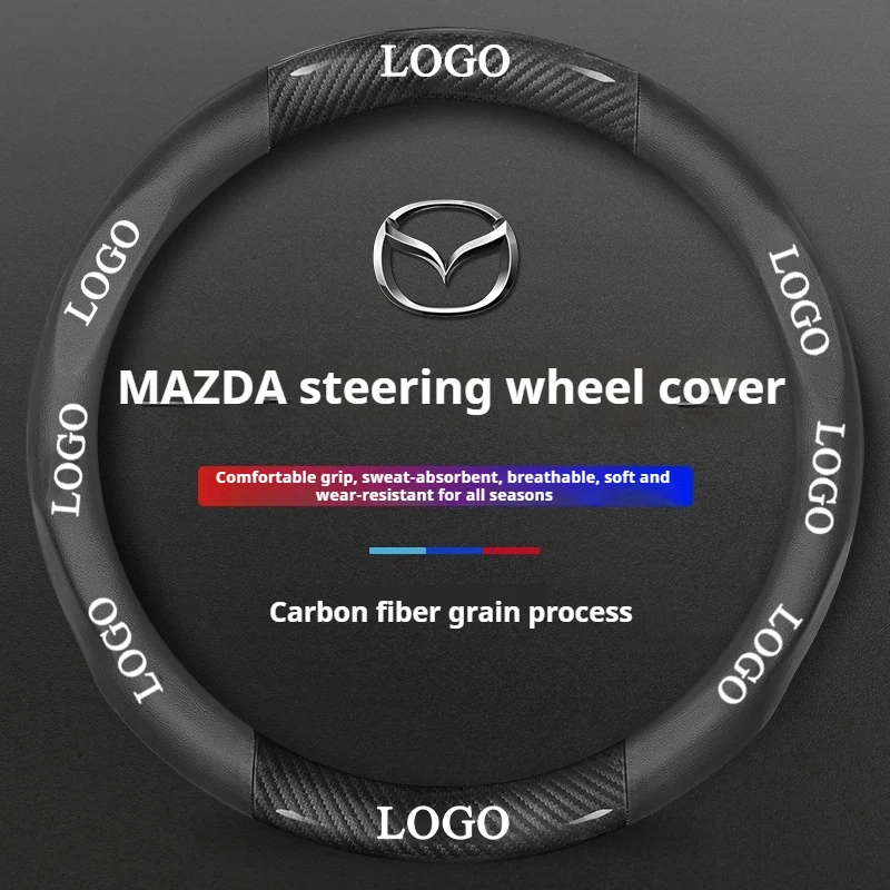 Car Steering Wheel Cover For Mazda 2 3 6 CX-30 CX-60 CX-5 CX-8 CX-9 CX-4 MX-5 BT-50 Atenza Demio Skyactiv Axela Biante Premacy