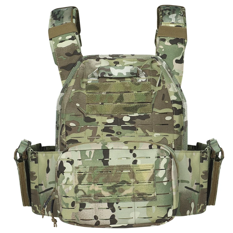 Artex 1000D Quick Release Modular Laser Cutting Molle System Tactical Vest with Double Triple Magazine Pouch